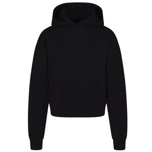 SKIMS Cotton Fleece Hoodie in Onyx